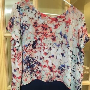 Dressy floral-high/low top